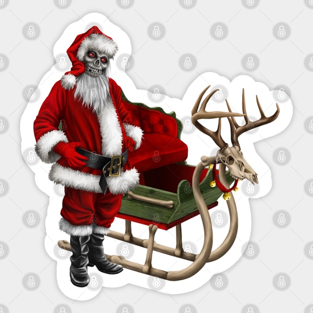 Slaying Santa Sticker by Kylie Paul